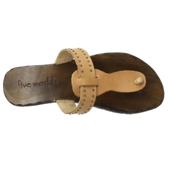 Goodyear Leather Chic Studded Thong Sandals - Picture 4 of 5